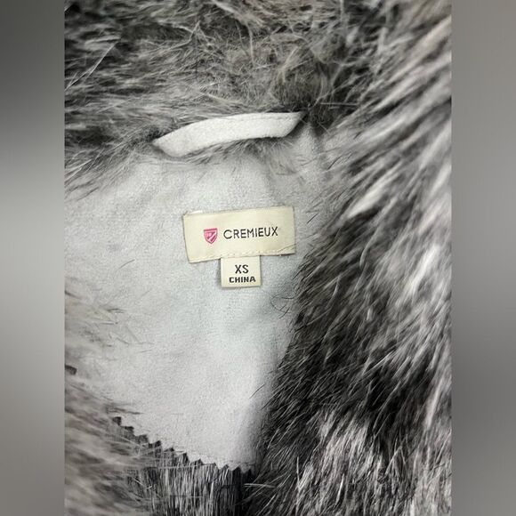 Cremieux faux feather sleeveless vest sz XS - Picture 2 of 7